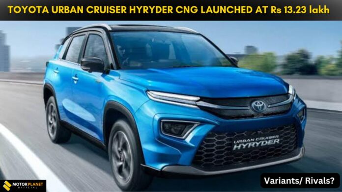 Toyota Urban Cruiser Hyryder Cng Variants Explained Pricing