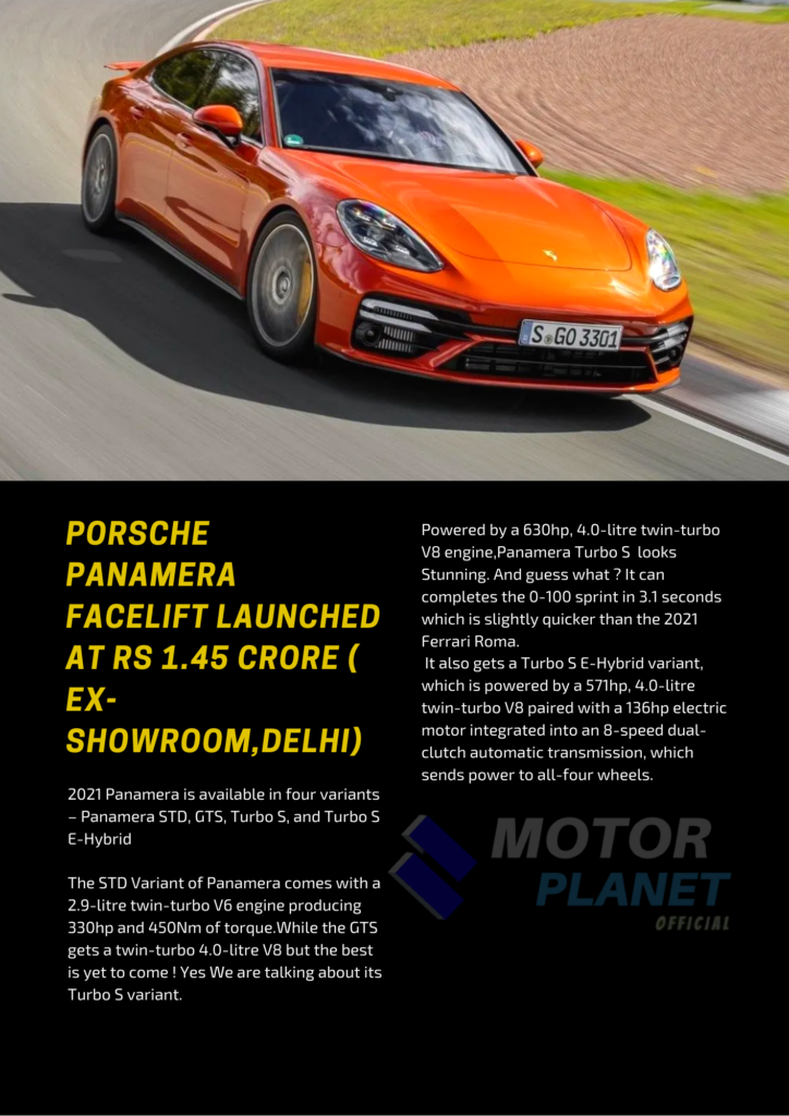 Porsche panamera 2021 Motor Planet Official
