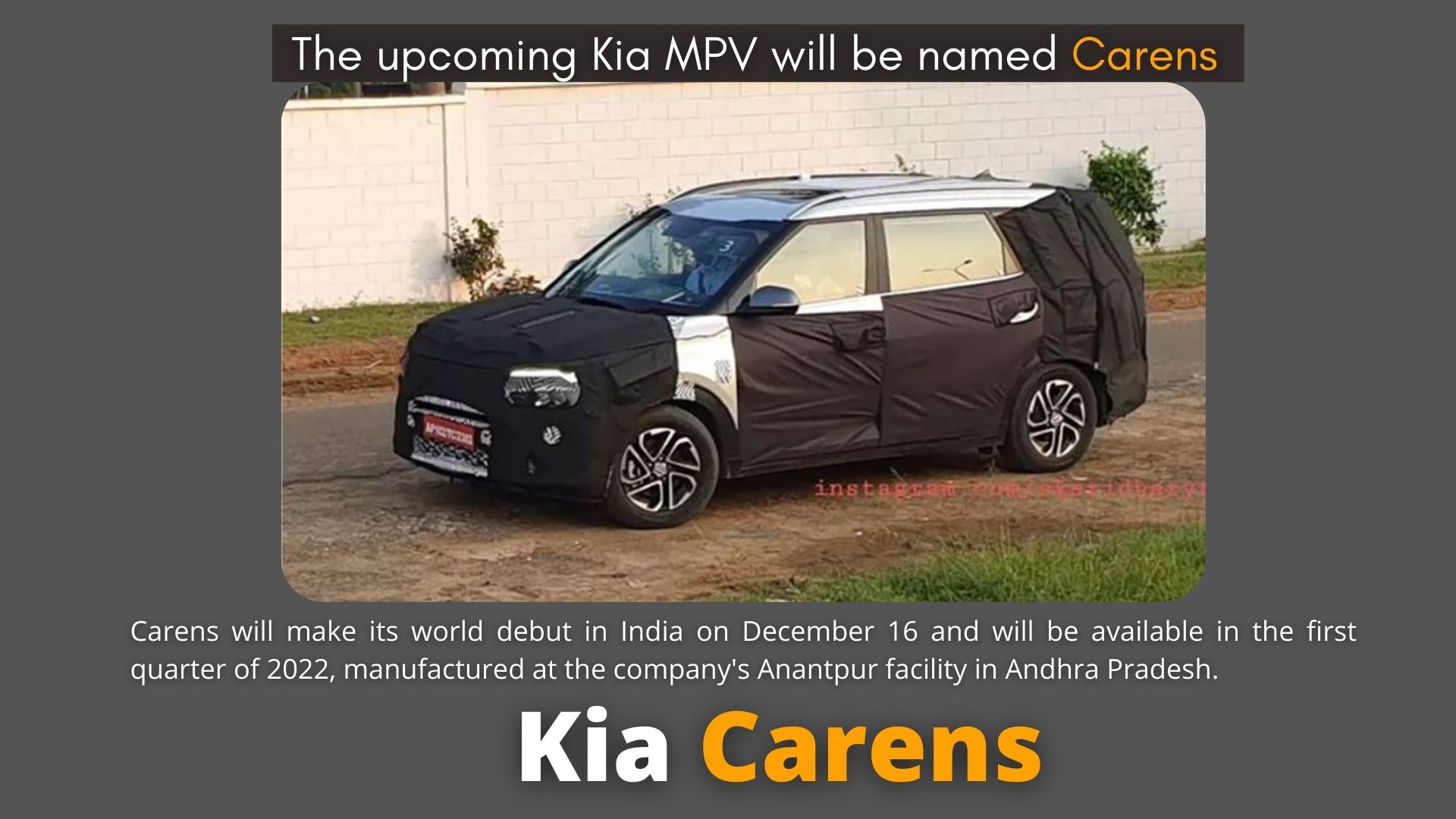 Kia Carens - Kia Seltos SUV